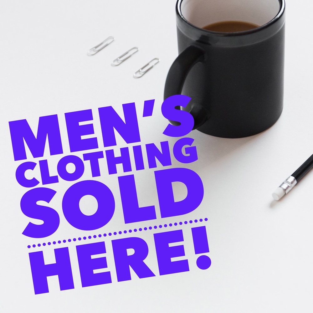👞 NOW SELLING MEN’S APPAREL AND SHOES 👔
